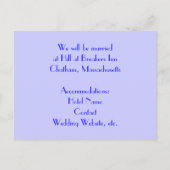Carte Postale Faire-part Retro Blue Circles & Ovals Royal Enregistrer la da (Dos)