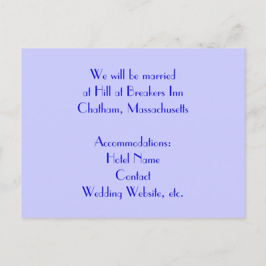 Carte Postale Faire-part Retro Blue Circles & Ovals Royal Enregistrer la da (Dos)