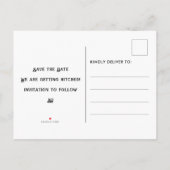 Carte Postale Faire-part Retro Futuristic Enregistrer La Date Signal Mariag (Dos)