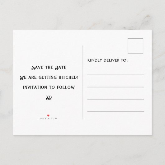 Carte Postale Faire-part Retro Futuristic Enregistrer La Date Signal Mariag (Dos)