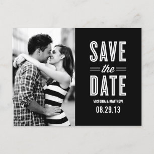 CARTE POSTALE FAIRE-PART RETRO LOVE ANNONCE DE SAUVEGARDE DE LA DATE