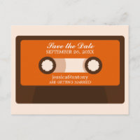 Rétro Mariage Mixtape Enregistrer la date