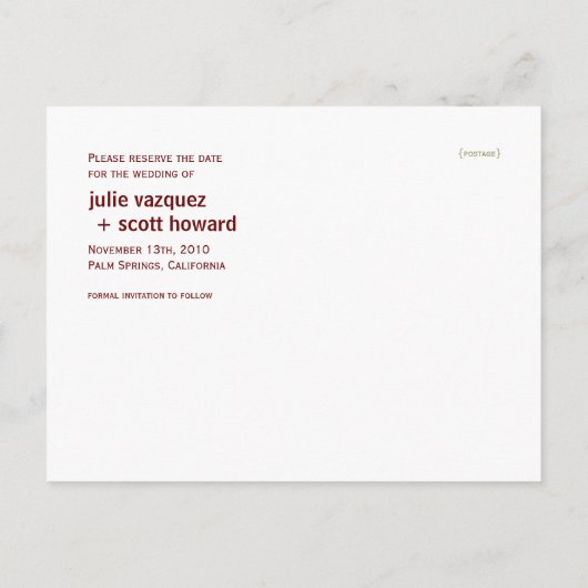 Carte Postale Faire-part Retro Pods Enregistrer la date (Dos)