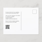 Carte Postale Faire-part Retro Script Serif Photo Wedding Save The Date (Dos)