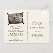 Carte Postale Faire-part Rétro Tableau Noir Garder Son Calme Et Sauver La D (Dos)