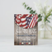 Carte Postale Faire-part Retrouvailles Familiales Patriotiques Rustiques En (Debout devant)