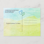 Carte Postale Faire-part Retrouvailles Familiales Sauvez La Date Coeurs Ver (Dos)