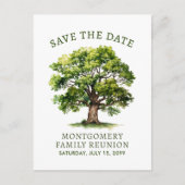Carte Postale Faire-part Réunion de famille Arbre aquarelle Save The Date (Devant)
