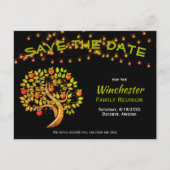 Carte Postale Faire-part Réunion de famille Enregistrez la date Lumières du (Devant)