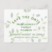 Carte Postale Faire-part Réunion de famille Étape à suivre Arbre vert (Devant)