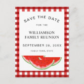 Carte Postale Faire-part Réunion de famille Pastèque Enregistrer la date (Devant)