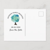 Carte Postale Faire-part Réunion de famille Pattern, Arbre recto-verso, Sav (Dos)