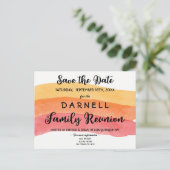 Carte Postale Faire-part Réunion de famille Pinceau chaud Save the Date (Debout devant)