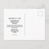 Carte Postale Faire-part Réunion de la 20e promotion Annonce bleue élégante (Dos)