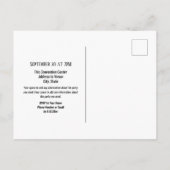 Carte Postale Faire-part Réunion de la 40e promotion Élégant Bleu (Dos)