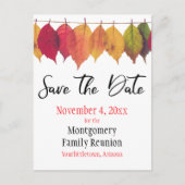 Carte Postale Faire-part Réunion Familiale Enregistrer La Date Arbre Automn (Devant)