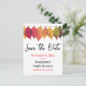 Carte Postale Faire-part Réunion Familiale Enregistrer La Date Arbre Automn (Debout devant)