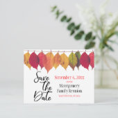 Carte Postale Faire-part Réunion Familiale Enregistrer La Date Automne Coul (Debout devant)