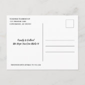 Carte Postale Faire-part Réunion Familiale Enregistrer La Date Black Linked (Dos)