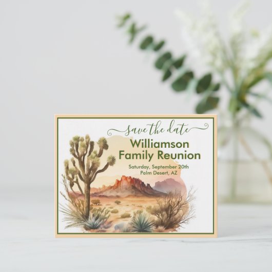 Carte Postale Faire-part Réunion familiale Enregistrer la date Code QR sud- (Debout devant)