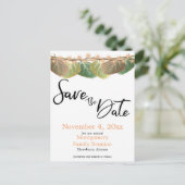 Carte Postale Faire-part Réunion Familiale Enregistrer La Date Feuilles De  (Debout devant)