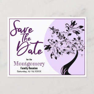 Carte Postale Faire-part Réunion Familiale Enregistrer La Date Typographie 