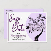 Carte Postale Faire-part Réunion Familiale Enregistrer La Date Typographie (Devant / Derrière)