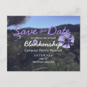 Carte Postale Faire-part Réunion Familiale Extérieure Enregistrer La Date M (Devant)