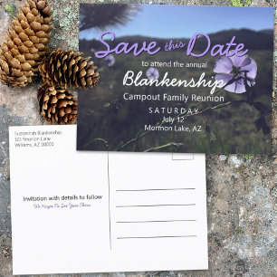 Carte Postale Faire-part Réunion Familiale Extérieure Enregistrer La Date M