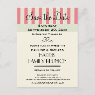 Carte Postale Faire-part Réunion familiale ou Rose de la crème de fête Enre