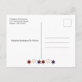 Carte Postale Faire-part Réunion Familiale Patriotique Enregistrer La Date (Dos)