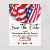 Carte Postale Faire-part Réunion Familiale Patriotique Enregistrer La Date (Devant)