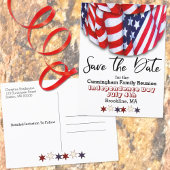 Carte Postale Faire-part Réunion Familiale Patriotique Enregistrer La Date