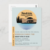 Carte postale faire-part réunion famille (Devant / Derrière)