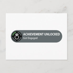 Carte Postale Faire-part Réussite Débloquée - Fiançailles