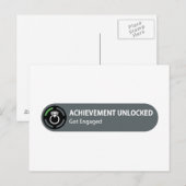 Carte Postale Faire-part Réussite Débloquée - Fiançailles (Devant / Derrière)