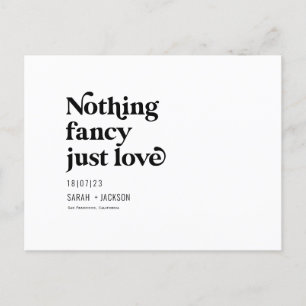 Carte Postale Faire-part Rien de sophistiqué juste de l'amour, Moderne enre