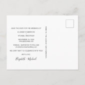 Carte Postale Faire-part Robe de mariée élégante Tuxedo Aquarelle (Dos)