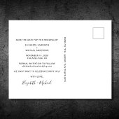 Carte Postale Faire-part Robe de mariée élégante Tuxedo Aquarelle