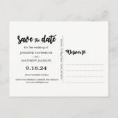 Carte Postale Faire-part Robe Rustique Lumières Fleurs Mariage Enregistrer (Dos)