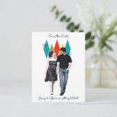 Carte Postale Faire-part Rock and Roll 1950s Style Enregistrer la date (Debout devant)