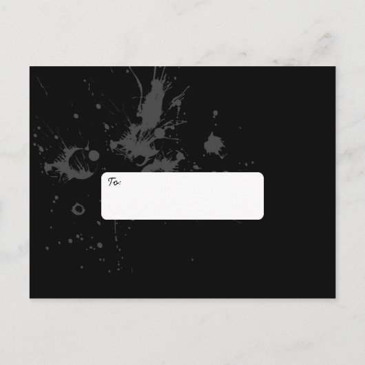 Carte Postale Faire-part Rock & Roll Grungy Heart Photo Enregistrer la date (Dos)