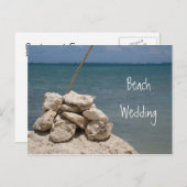 Carte Postale Faire-part Rocks on Beach Wedding Sauvez la date (Devant / Derrière)