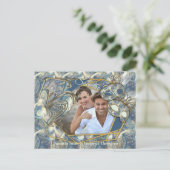 Carte Postale Faire-part Rococo Rich Romantic Gold Reliefs & Masques (Debout devant)