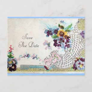 CARTE POSTALE FAIRE-PART ROMANTICA 2 SAUVEGARDEZ LA DATE