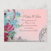 CARTE POSTALE FAIRE-PART ROMANTICA 3 SAUVEGARDEZ LA DATE (Dos)