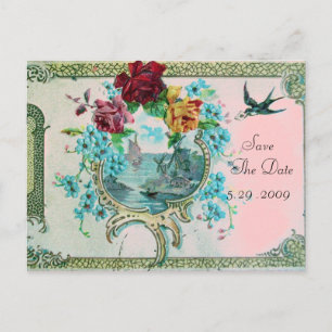 CARTE POSTALE FAIRE-PART ROMANTICA 3 SAVE THE DATE