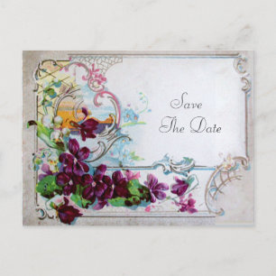 CARTE POSTALE FAIRE-PART ROMANTICA 4 ENREGISTRER LA DATE