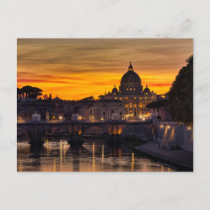 Carte Postale Faire-part Rome au coucher du soleil