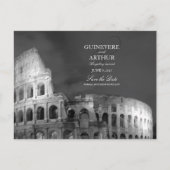 Carte Postale Faire-part Rome Italie Colosseum Mariage Enregistrer la date (Devant)